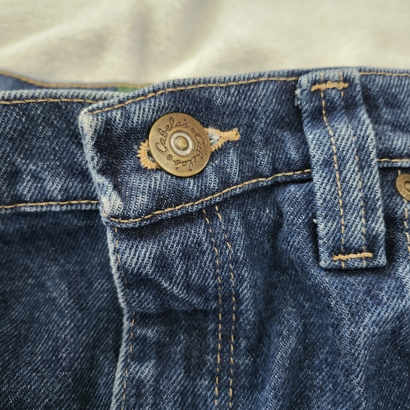 CABELAS Men's Carpenters Painters Utility Workwear Denim Jeans Size 34x30 Casual - Picture 7 of 8